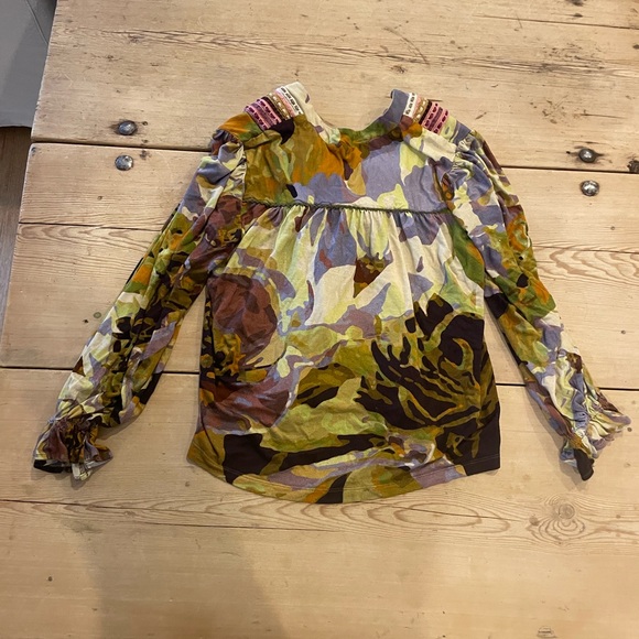 Graphic print Anthropologie blouse size medium - Picture 4 of 4
